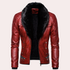 Männliche lederjacke mit steppdesign - lässiger biker-mantel für jede jahreszeit