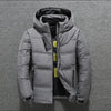 Männers gefütterte pufferjacke - gemütliche wintermode für kaltes wetter