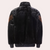 Männers winterjacke mit weichem kunstfell in schwarz - vielseitiger zip-up mantel mit einzigartigem zick-zack-design