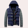 Männers isolierte daunenjacke mit kapuze - stylisch und lässig für den winter